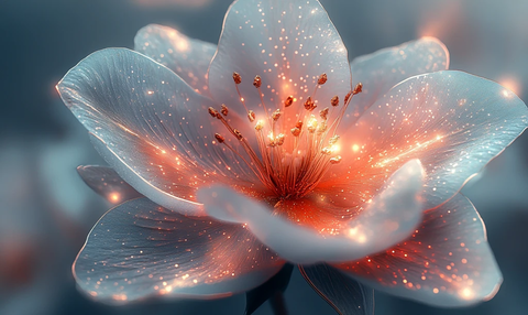 粉色花瓣金色花蕊