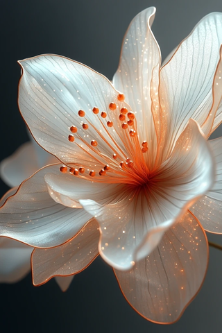 米色花朵流动效果