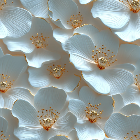 白花金粉图案