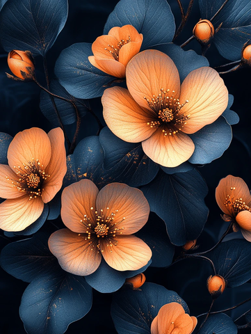 香奈儿风格抽象花