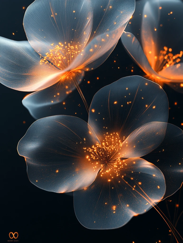 香奈儿风格抽象花