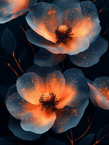 香奈儿风格抽象花