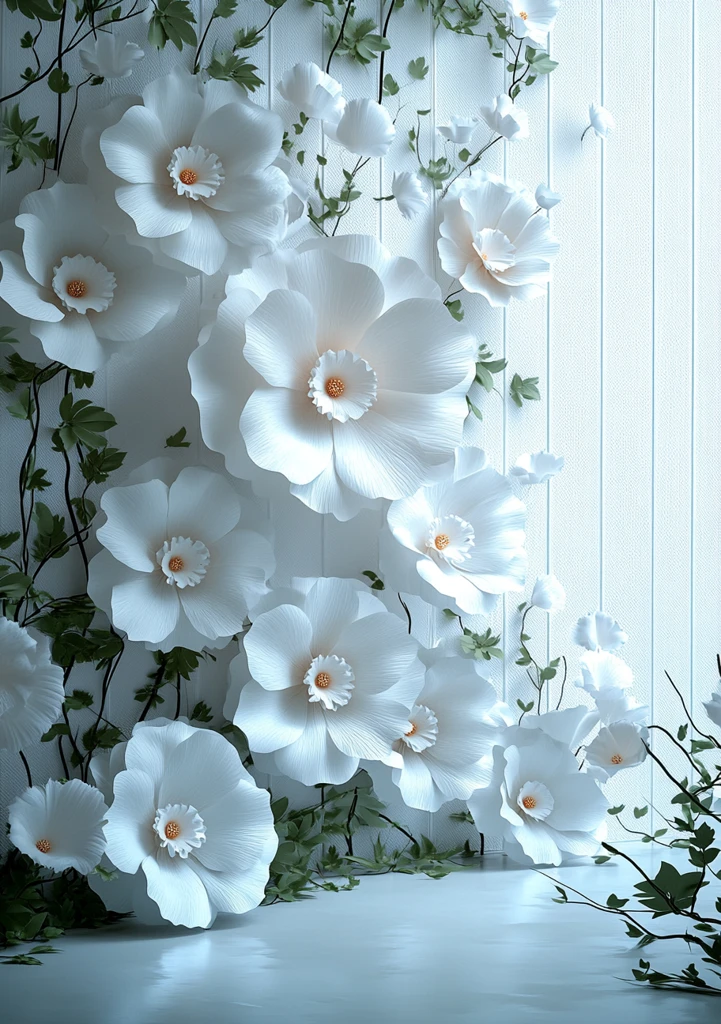 白纸花墙