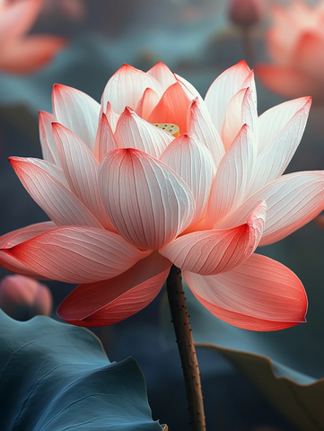 莲花与柔和背景