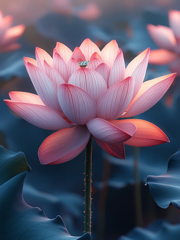 莲花与柔和背景