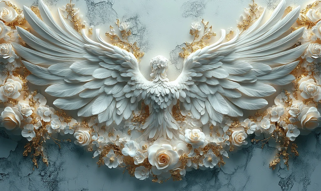 天使之翼花卉壁纸
