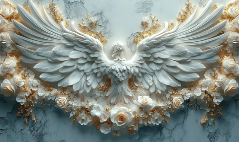 天使之翼花卉壁纸