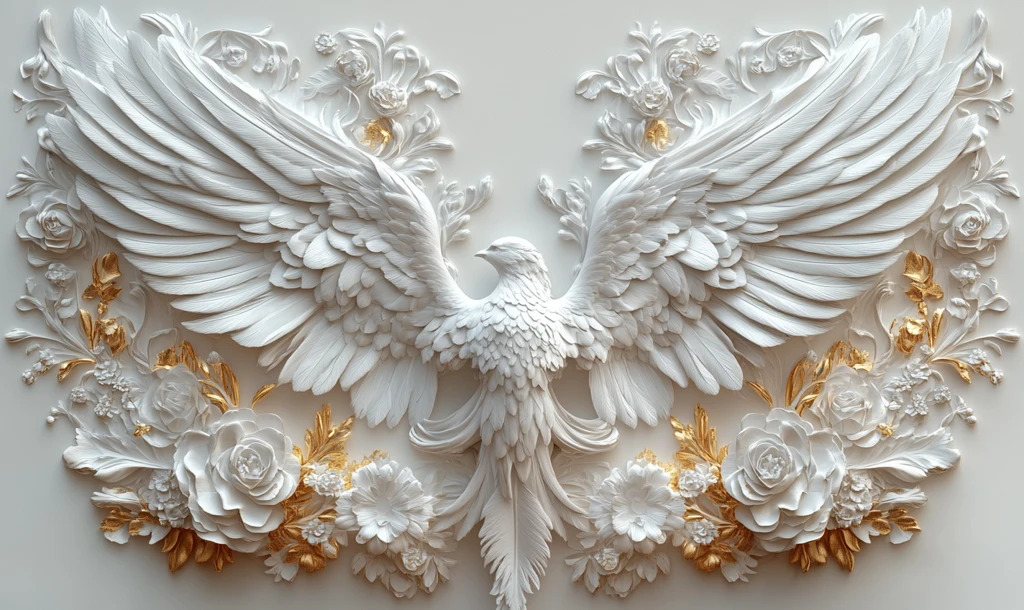 天使之翼花卉壁纸