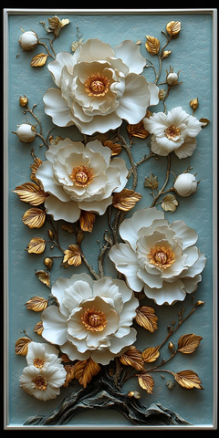 白牡丹金饰图