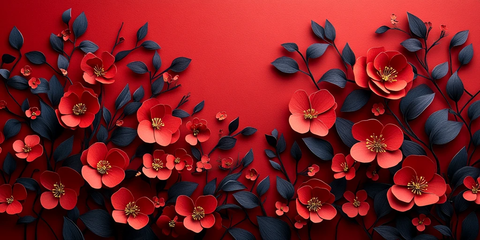 红色剪纸财富象征