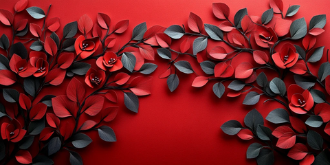 红色剪纸财富象征