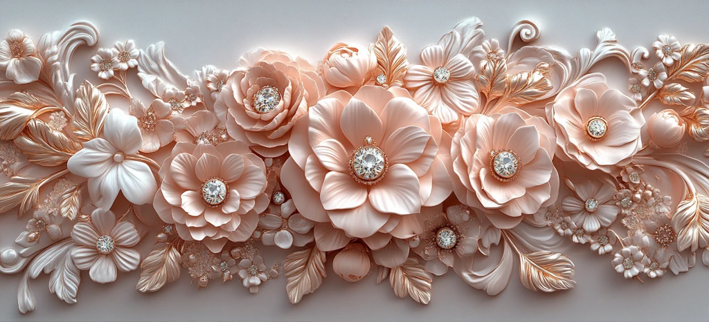 玫瑰金钻石花纹