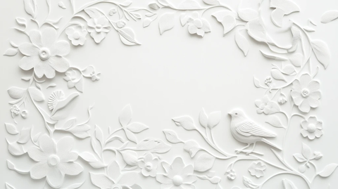 花卉鸟纹圆形图案