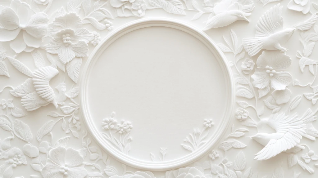 花卉鸟纹圆形图案