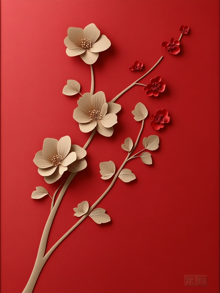 纸剪红金艺术