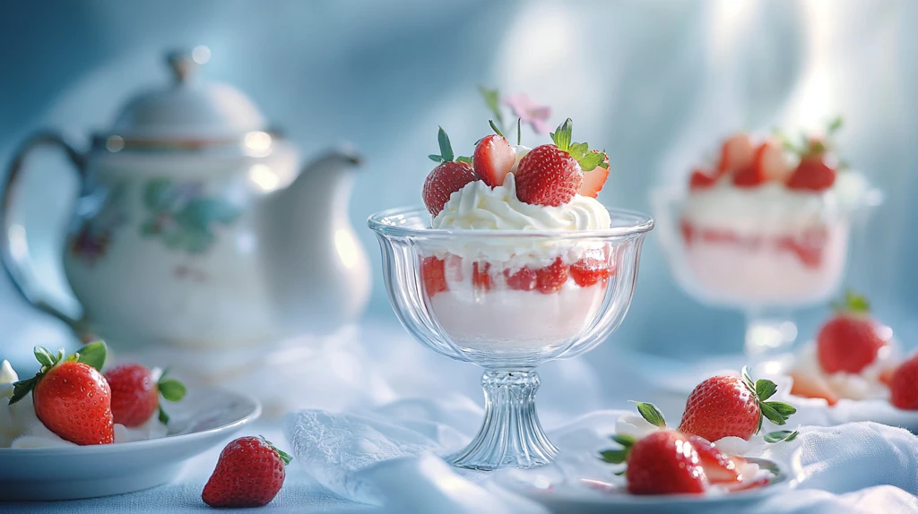 草莓冰淇淋水果酸奶杯