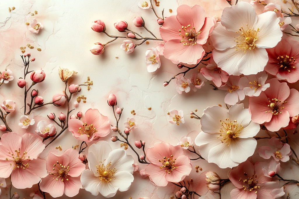 婚礼祝福花纹卡