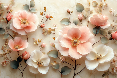 婚礼祝福花纹卡