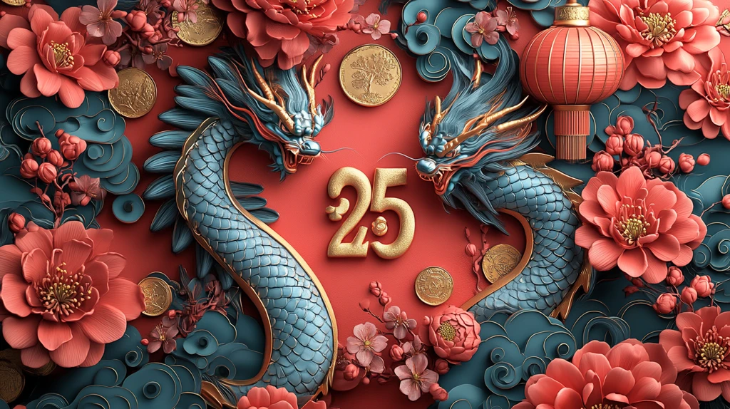 新年龙凤灯笼图