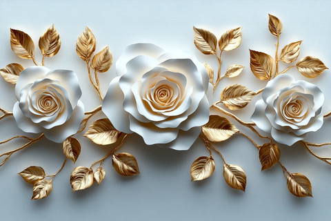 金枝金叶白背景