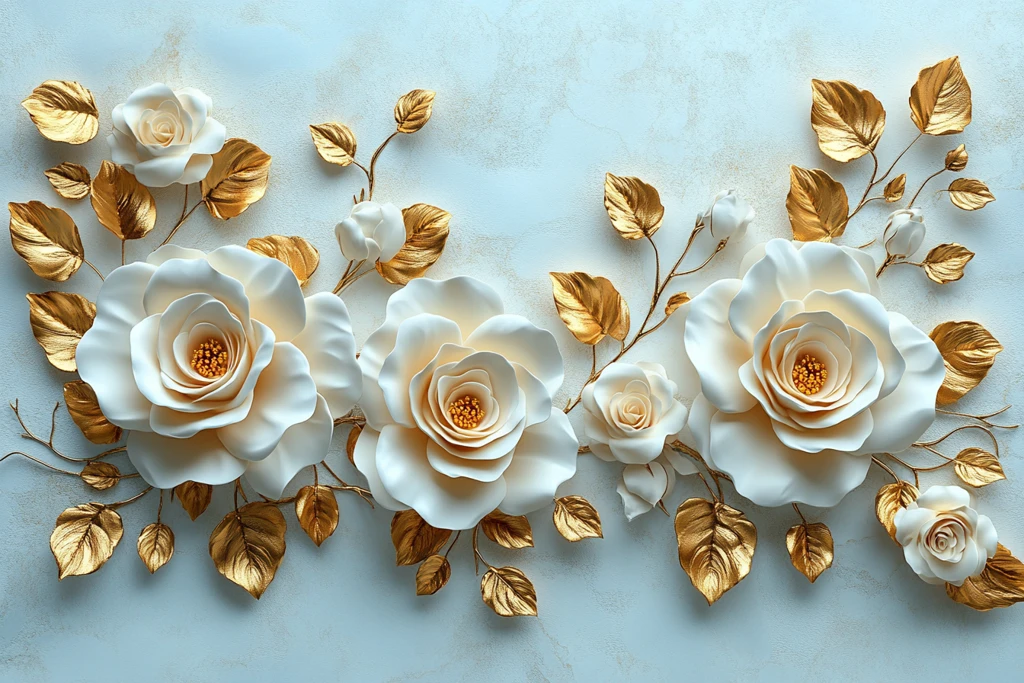 金枝金叶白背景