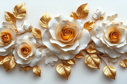 金枝金叶白背景