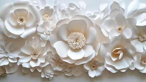 白色纸花背景