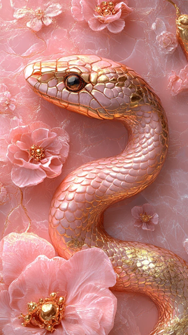 金蛇迎春背景图