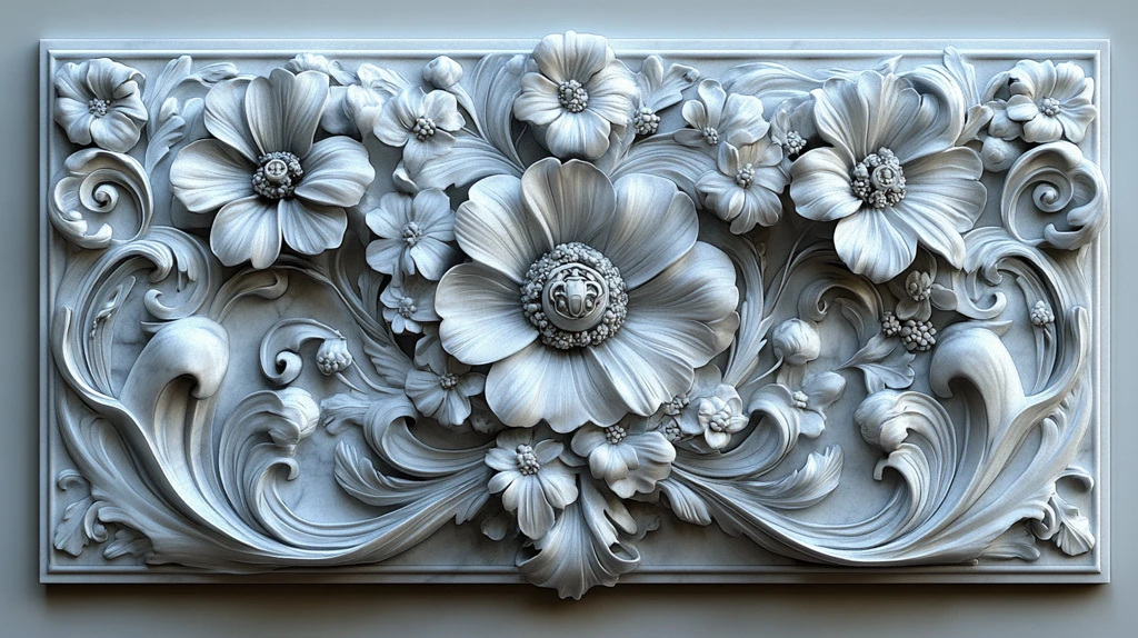 精致纹饰墓碑图案