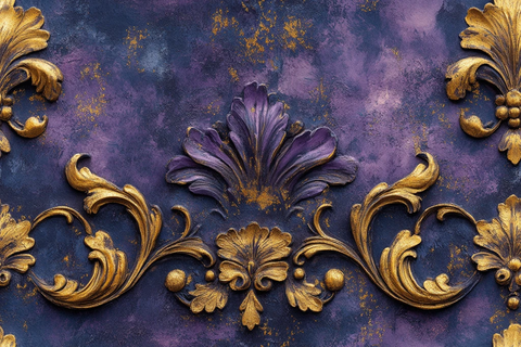 紫蓝金无缝花纹