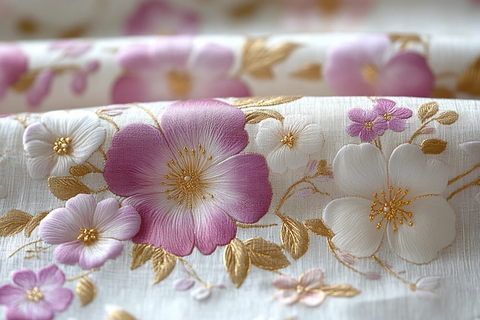 粉色白底蝶恋花