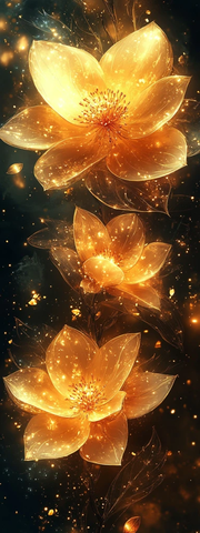 金色光芒花卉叶