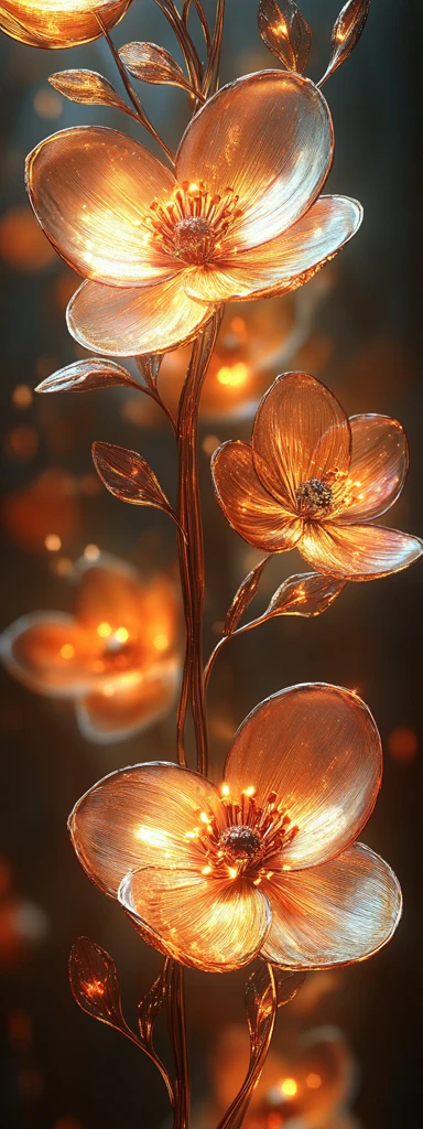 金色光芒花卉叶