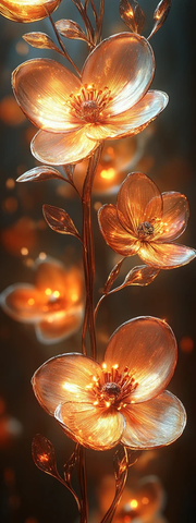 金色光芒花卉叶