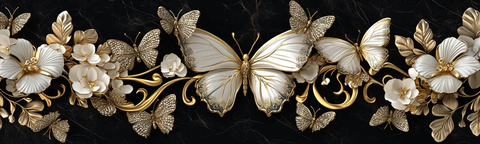白金蝴蝶横框设计