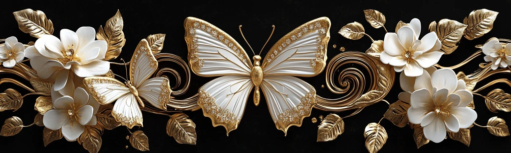 白金蝴蝶横框设计