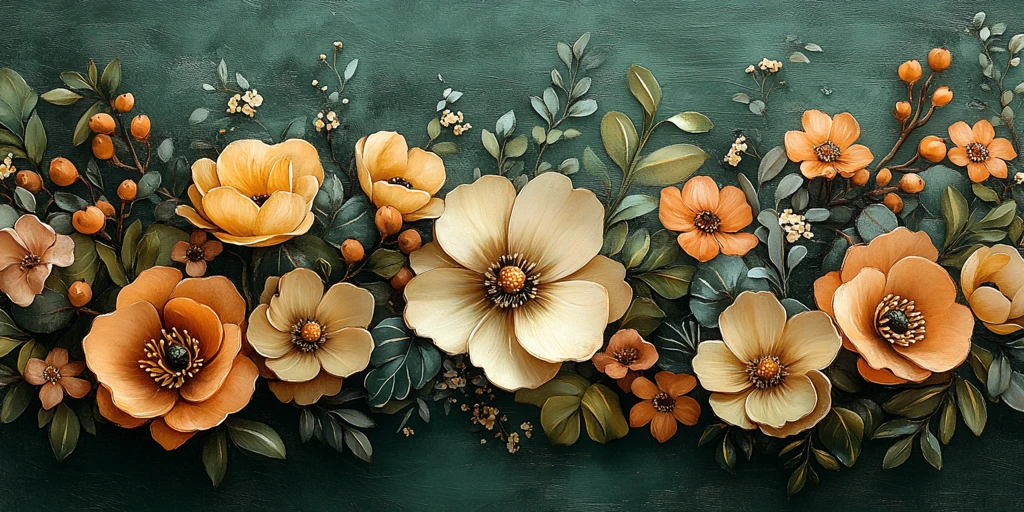 橄榄绿花纹礼盒设计