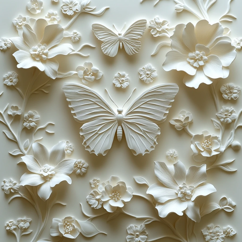 蝴蝶飞舞花丛间