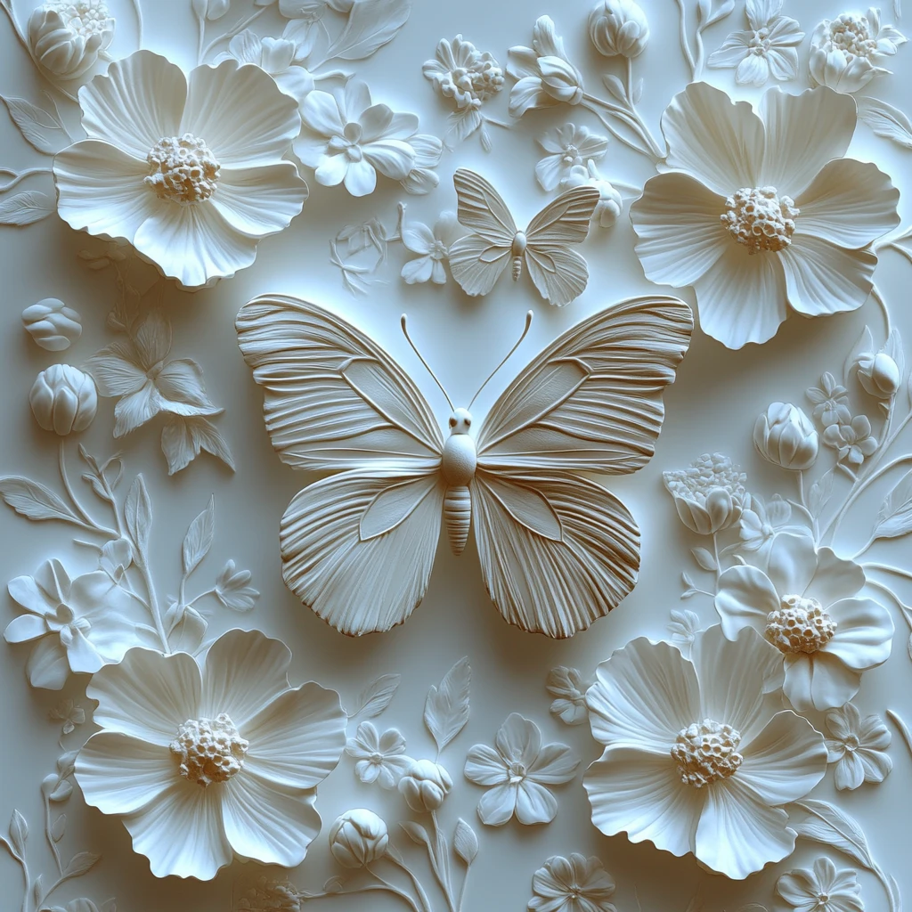 蝴蝶飞舞花丛间