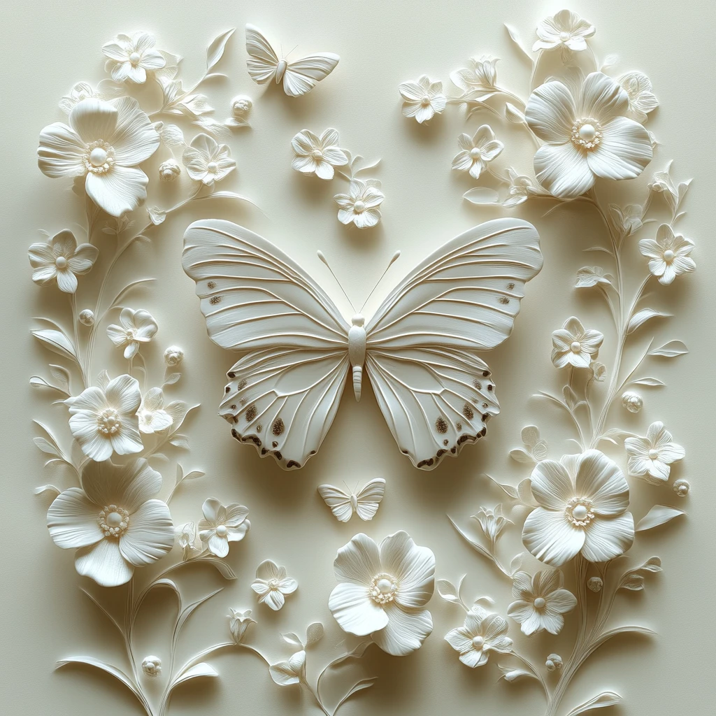 蝴蝶飞舞花丛间