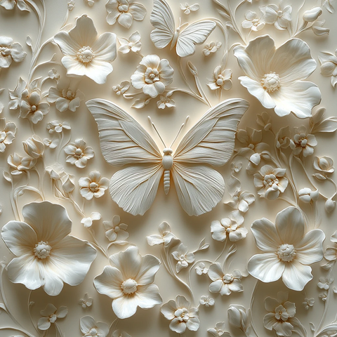 蝴蝶飞舞花丛间