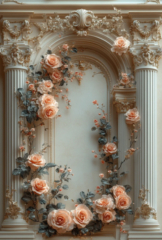 玫瑰柱式画框
