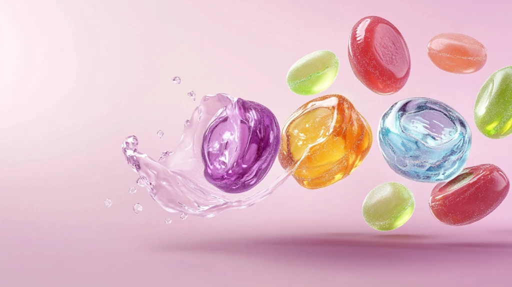 彩虹糖包装插画