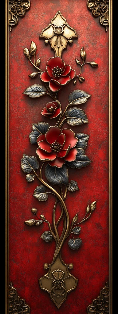 金红立体中式图案