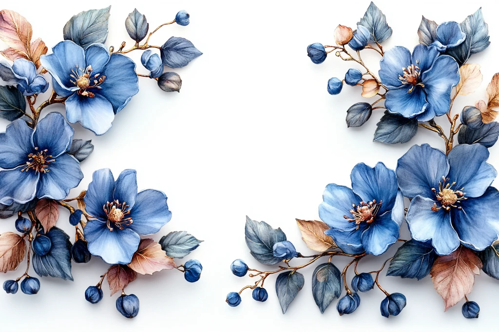 木框白底幻想纹饰