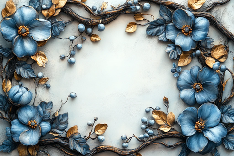 木框白底幻想纹饰