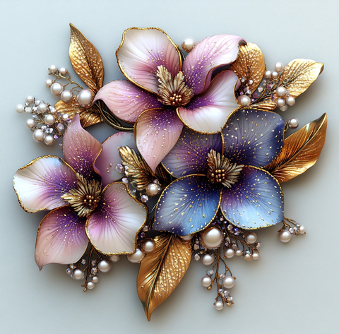 兰花珍珠背景图