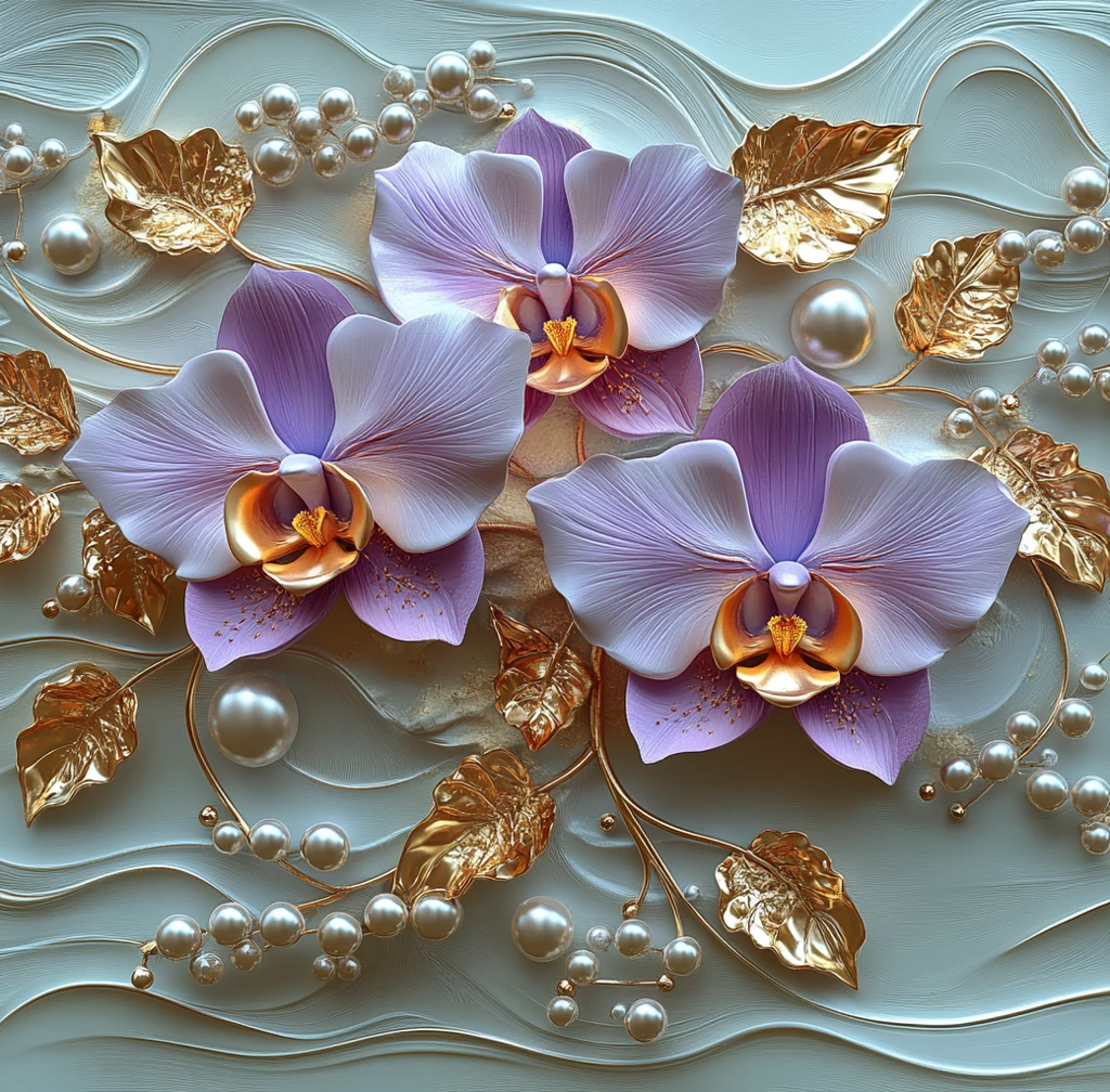 兰花珍珠背景图