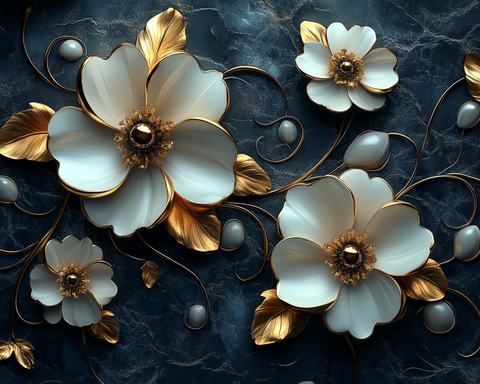 金花绒面无缝图案