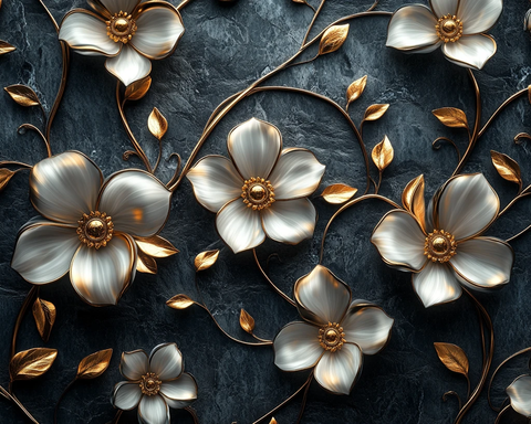 金花绒面无缝图案